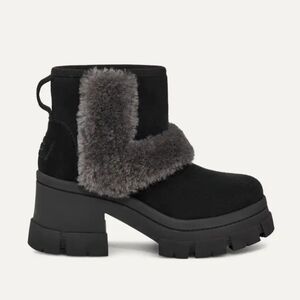 UGG Black and Gray Heeled Boots